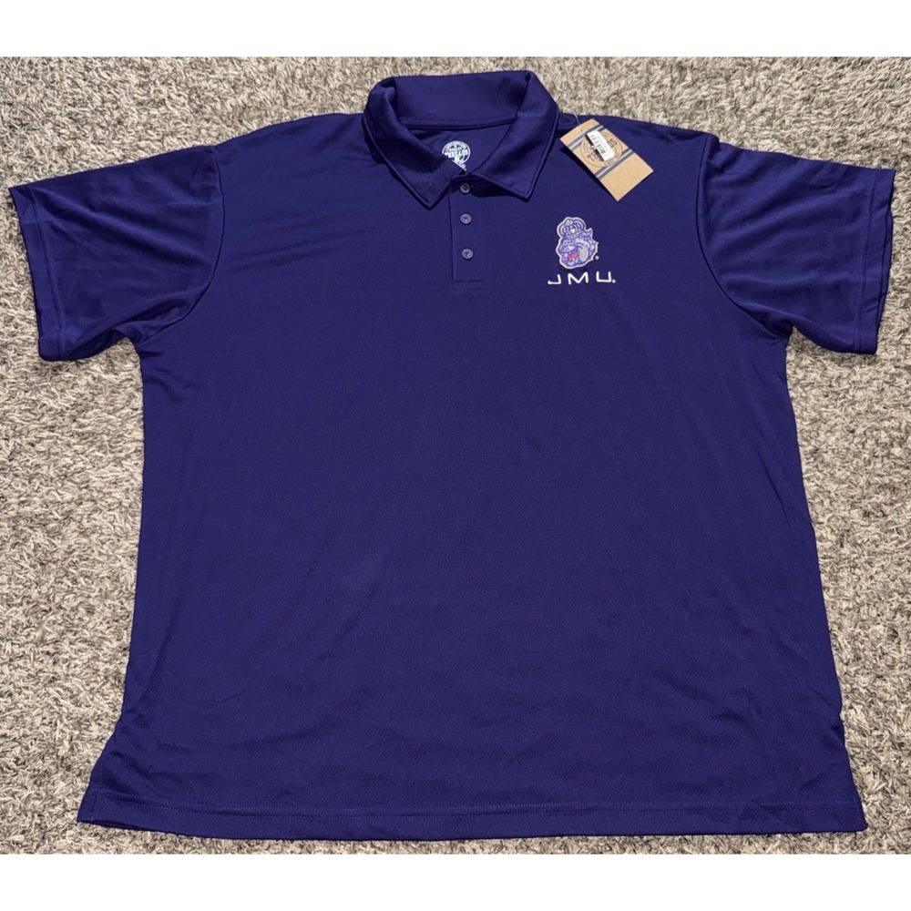 NEW Rivalry Threads James Madison Dukes NCAA Men's Athletic Golf Polo (2XL)